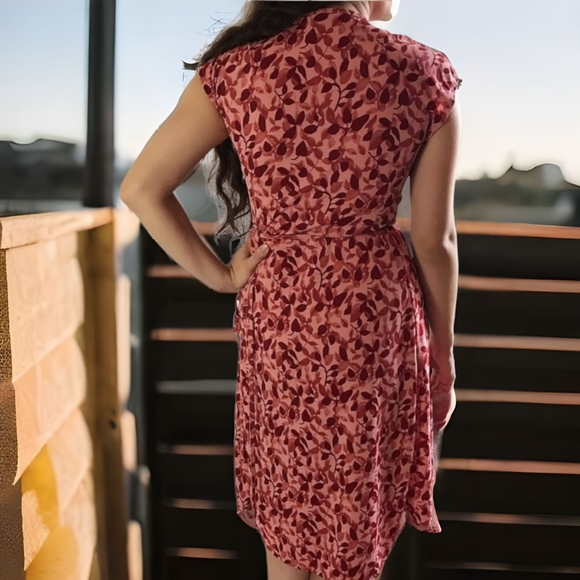 Vtg Y2K Wrap Dress - Picture 3 of 8